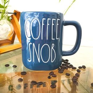Rae Dunn ‘COFFEE SNOB’ Dark Blue Mug 20 oz.